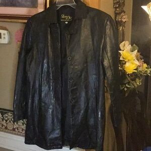 Patchwork Classic Black Leather Jacket by Leather & Soul